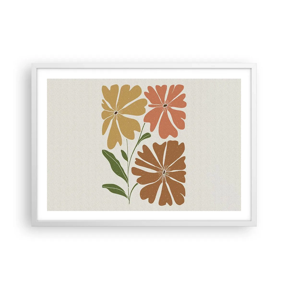 Poszter fekete keretben - Természet és geometria - 70x50 cm