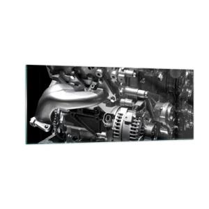 Üveg kép - Acél, szép, erős - 100x40 cm