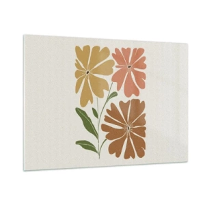 Üveg kép - Természet és geometria - 100x70 cm