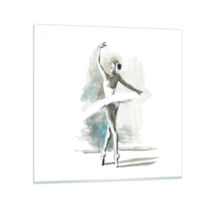 Üveg kép - Hattyúvá varázsolva - 60x60 cm