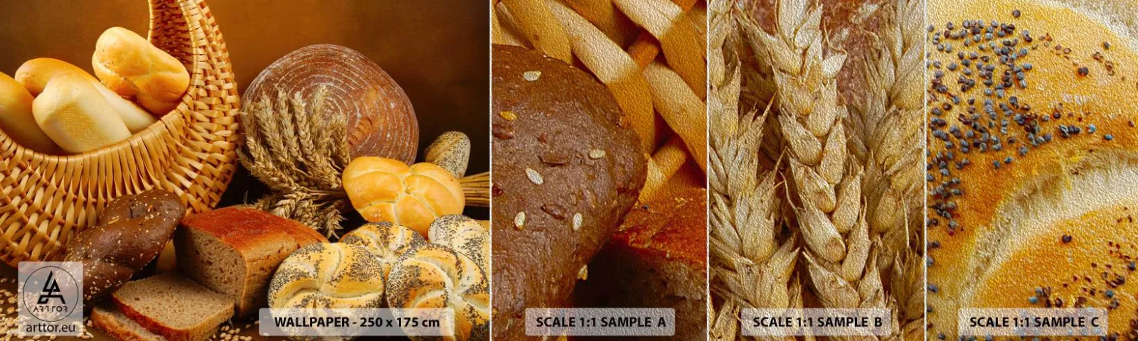 Fotótapéta Minta Premium Sand - Megint megúsztuk - Gasztronómia, Kenyér, Kenyér - 100x30 cm