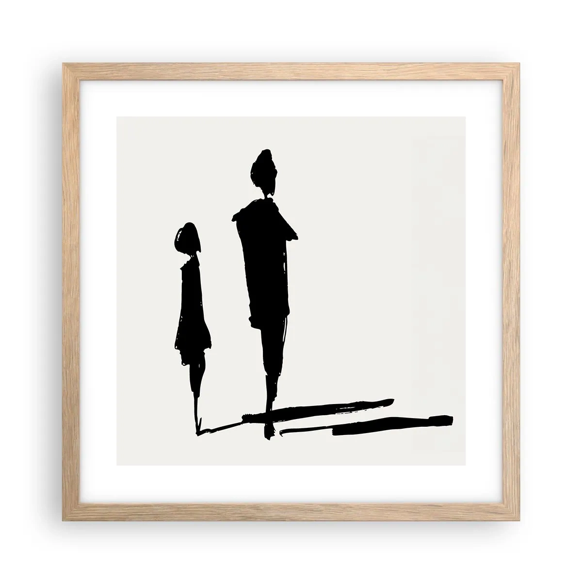 Poszter világos tölgy keretben - Biztosan együtt? - 40x40 cm