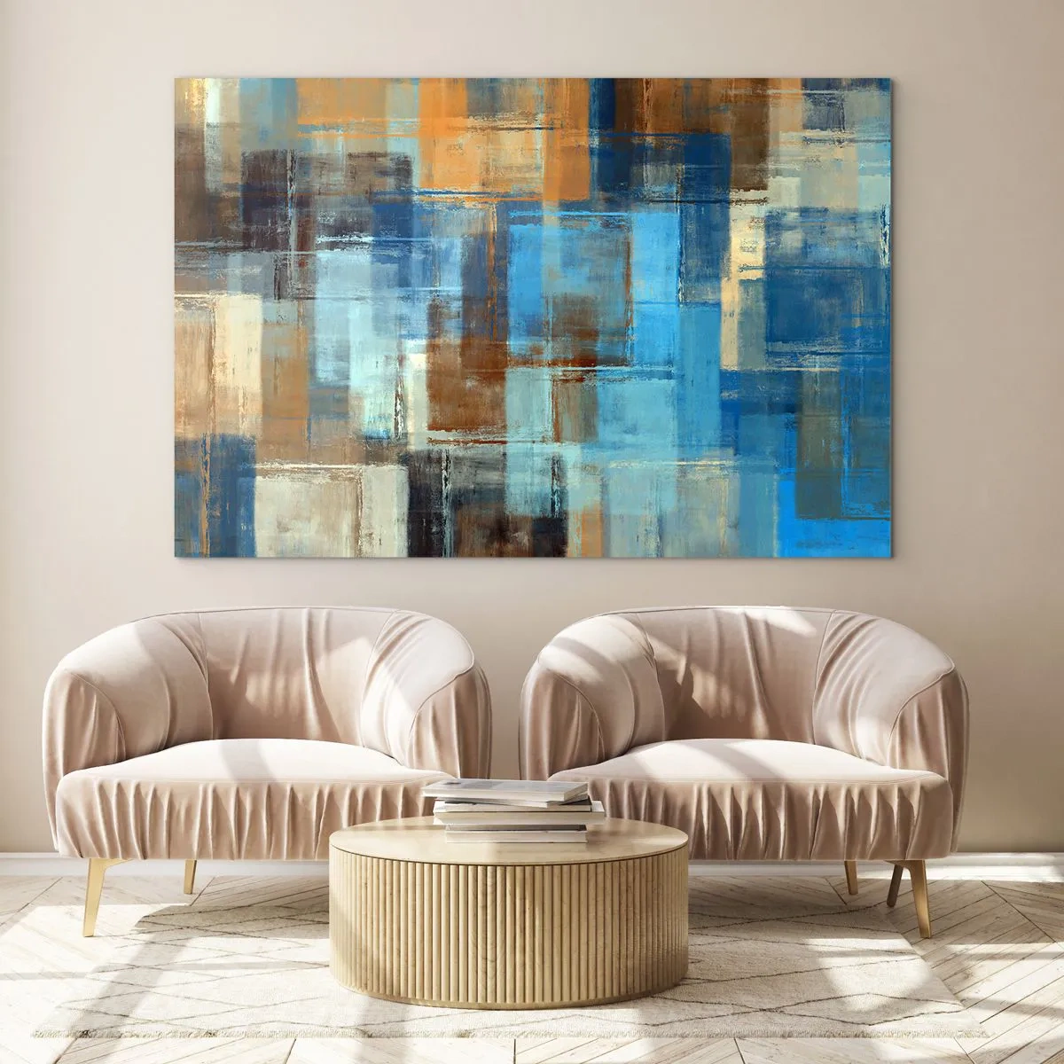 Üveg kép - A kék fátyolon keresztül - 120x80 cm