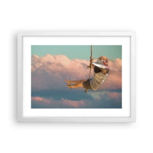Poszter fekete keretben - Szórakozás a fellegekben - 40x30 cm