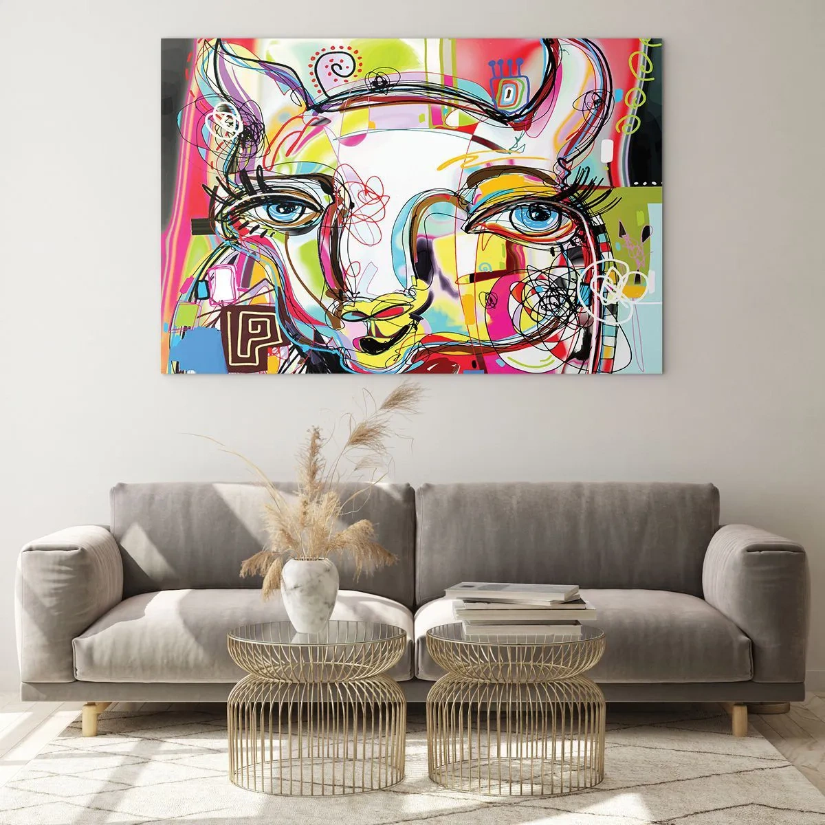 Üveg kép - A macska természetének gazdagsága - 100x70 cm