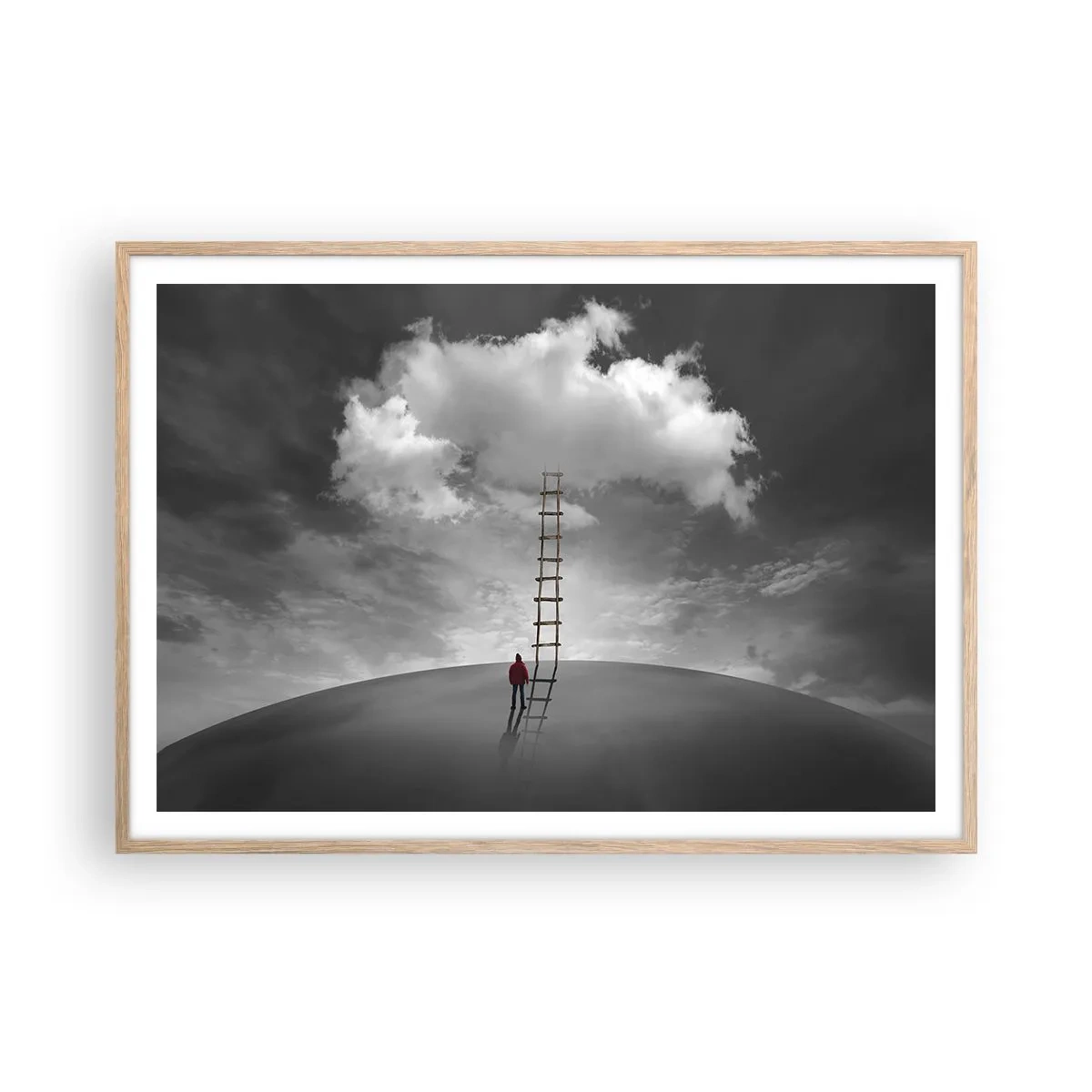 Poszter világos tölgy keretben - Minden lehetséges - 100x70 cm