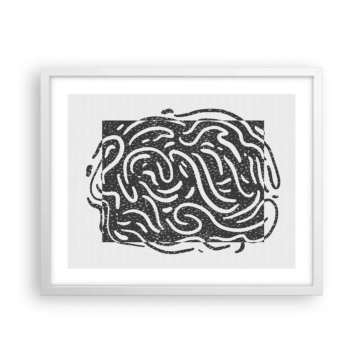 Poszter fekete keretben - Absztrakció: örömtánc - 50x40 cm