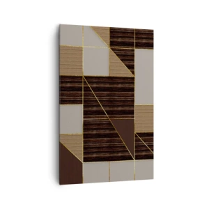 Vászonkép - Barna és arany mozaik - 80x120 cm