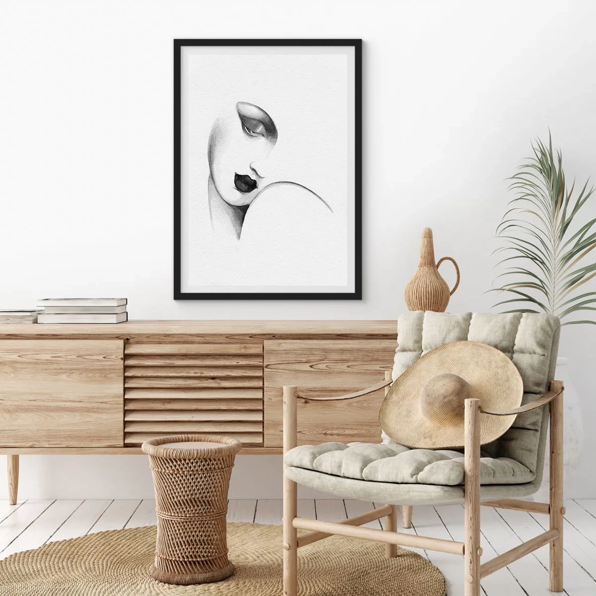 Poszter fehér keretben - Łempicka stílusában - 70x100 cm