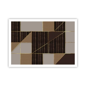 Poszter - Barna és arany mozaik - 100x70 cm