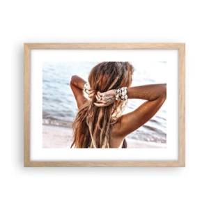 Poszter világos tölgy keretben - A víz és a nap testvére - 40x30 cm