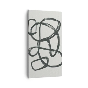 Vászonkép - Hurkolt absztrakció - 55x100 cm