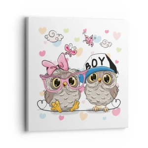 Vászonkép - Szeressük egymást! - 30x30 cm