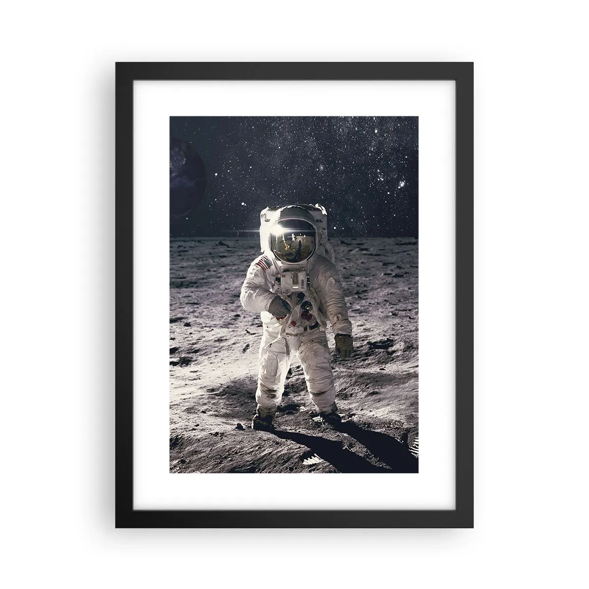 Poszter fehér keretben - Üdvözlet a Holdról - 30x40 cm