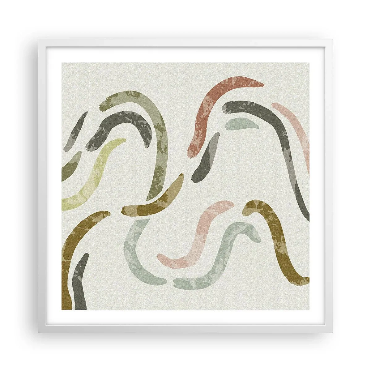 Poszter fekete keretben - Az absztrakció vidám tánca - 60x60 cm