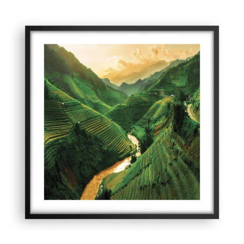 Poszter fehér keretben - Vietnámi völgy - 50x50 cm
