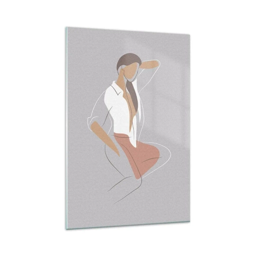 Üveg kép - Kecsesség kontúrja - 80x120 cm