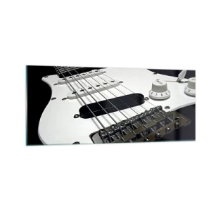 Üveg kép - Fehérbe rejtett hang - 100x40 cm