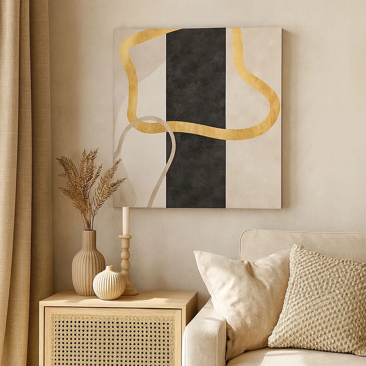 Vászonkép - Hurkolt formák - 30x30 cm