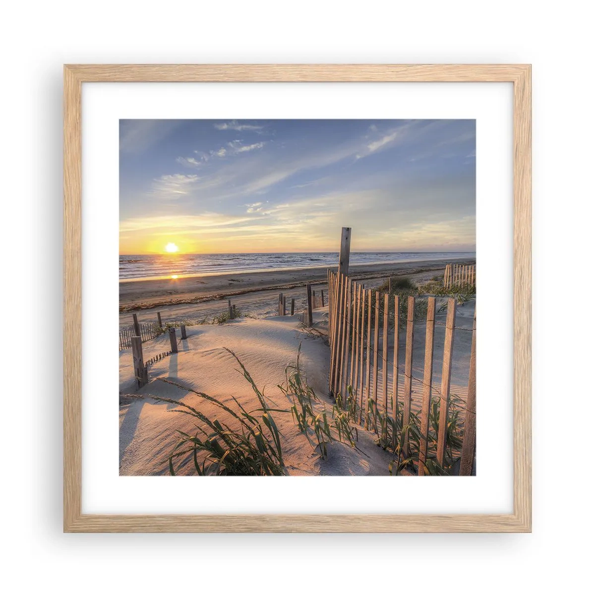 Poszter világos tölgy keretben - A szél ragyogása és árnyéka - 40x40 cm