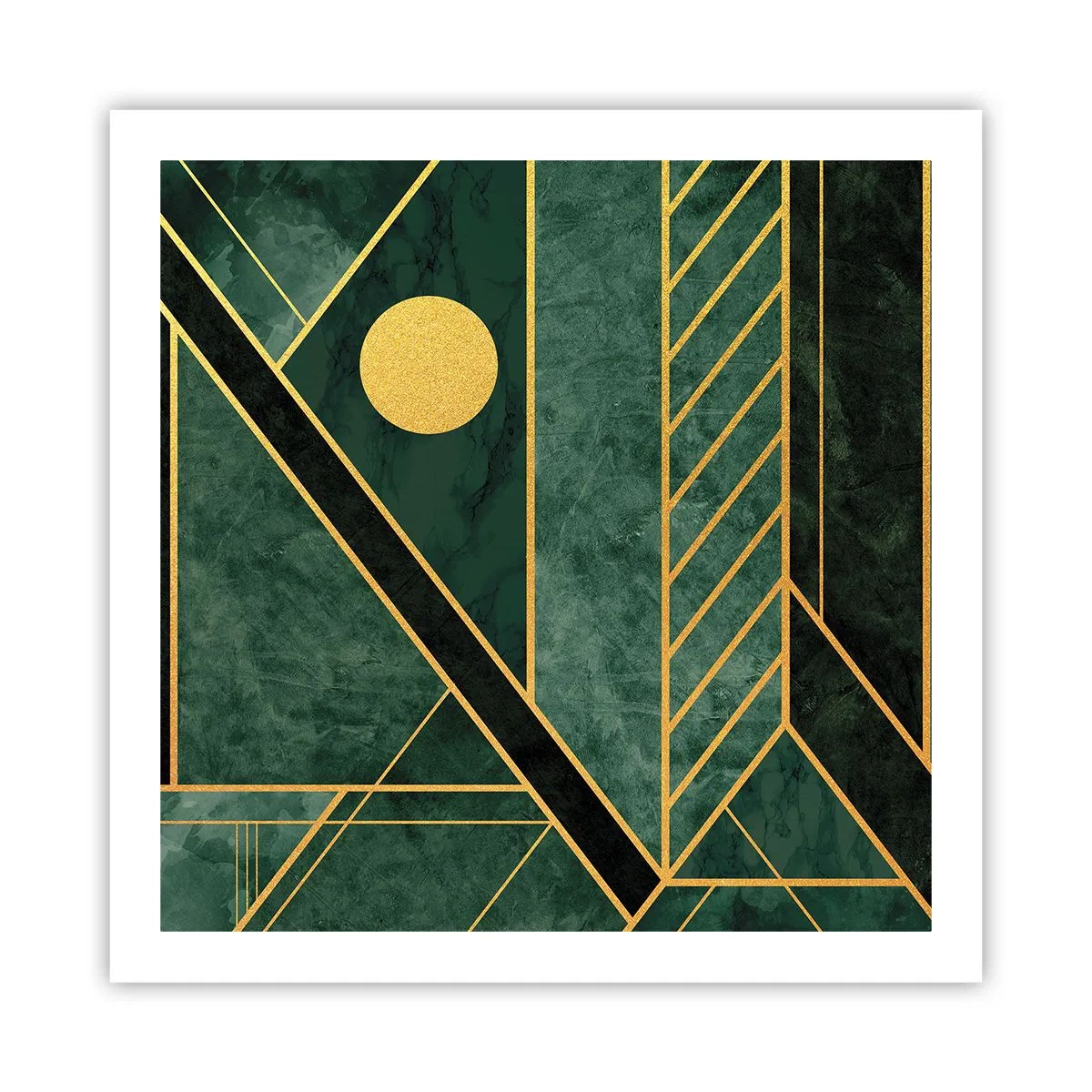 Poszter - Az arany és azúrkék dinamikája - 60x60 cm