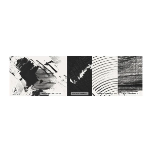 Fotótapéta Minta Öntapadós Deluxe Sticker - Absztrakció - a fekete kifejezése - Darab, Modern, Fekete és fehér - 100x30 cm