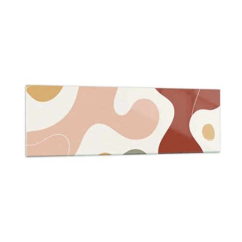 Üveg kép - Pöttyök vagy hullámok? - 160x50 cm