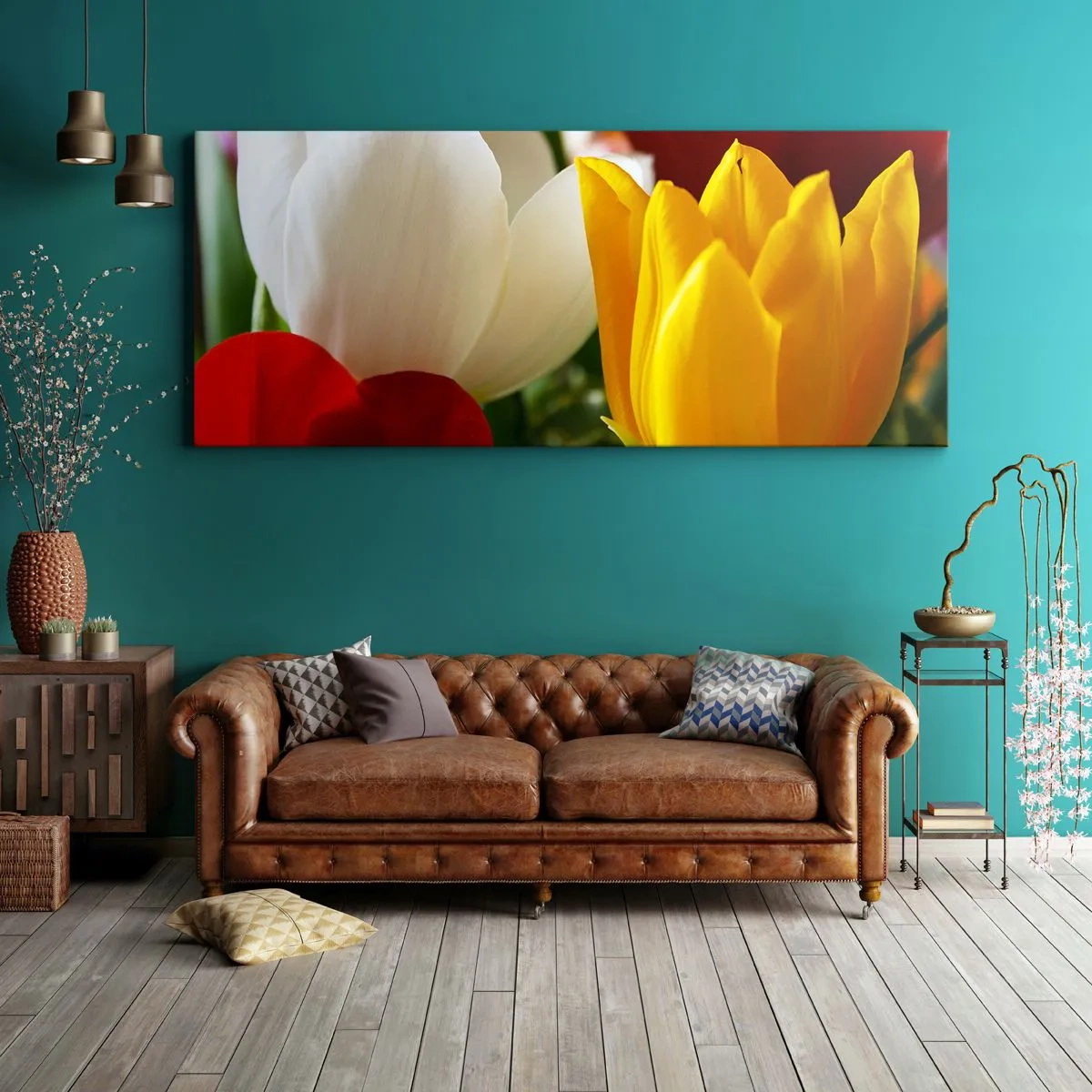 Vászonkép - Tulipán láz - 140x50 cm
