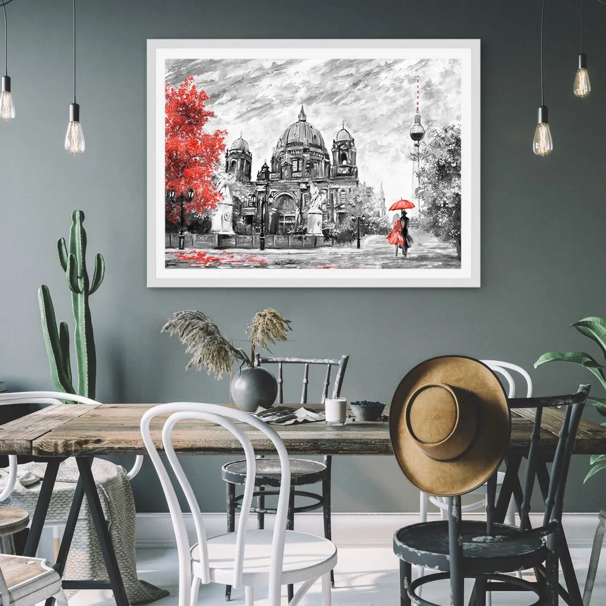 Poszter fekete keretben - Berlini találkozó - 91x61 cm