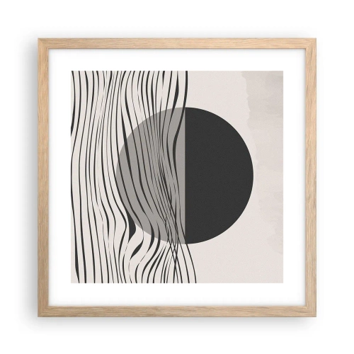 Poszter világos tölgy keretben - A feles kompozíciója - 40x40 cm