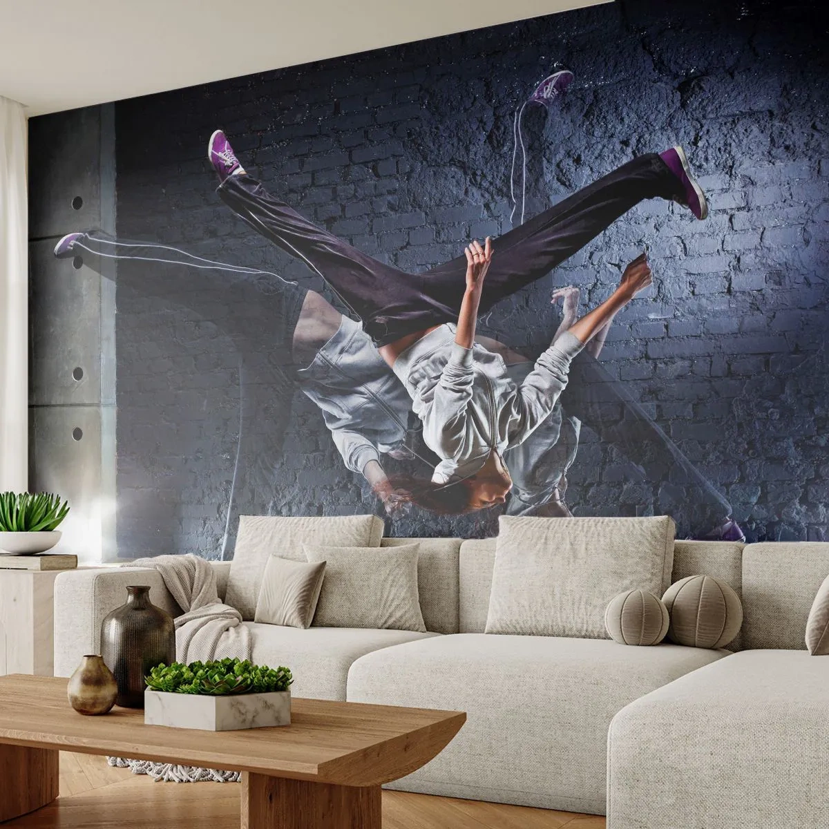 Fotótapéta Premium Sand - Utcai sztár - Tánc, Emberek, Táncos - 100x70 cm