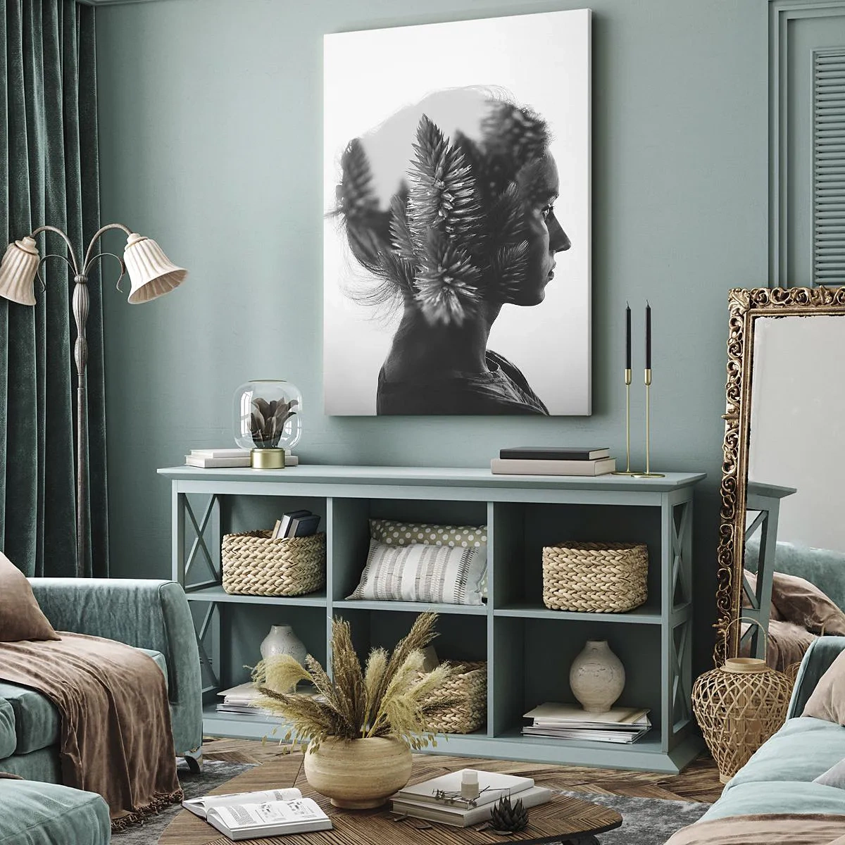 Vászonkép - A fenyőerdő hölgye - 50x70 cm