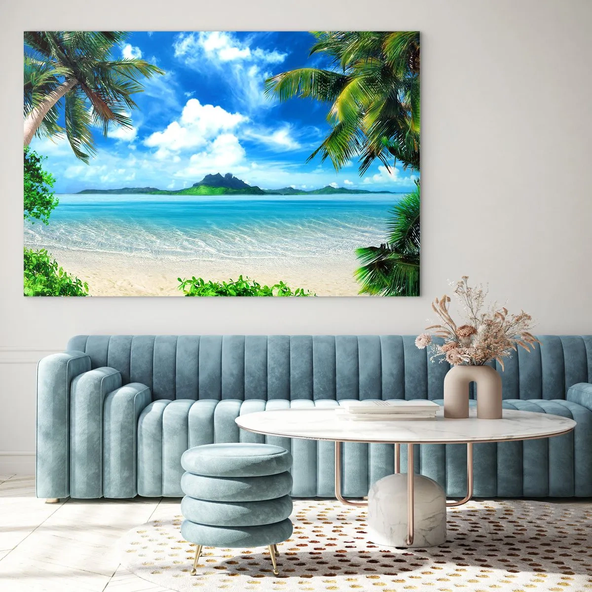 Üveg kép - A trópusi azúrkék - 120x80 cm