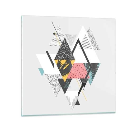 Üveg kép - Variáció háromszögön és rombuszon - 50x50 cm