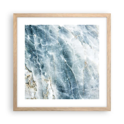 Poszter világos tölgy keretben - Jégvilág - 40x40 cm