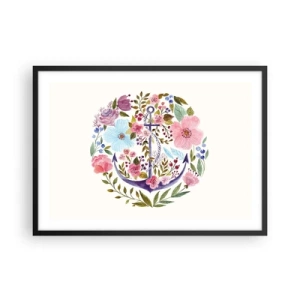 Poszter fehér keretben - Egy tengerész jó éjszakai alvása - 70x50 cm