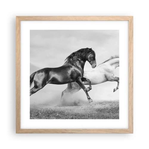 Poszter világos tölgy keretben - Angyalok és démonok - 40x40 cm