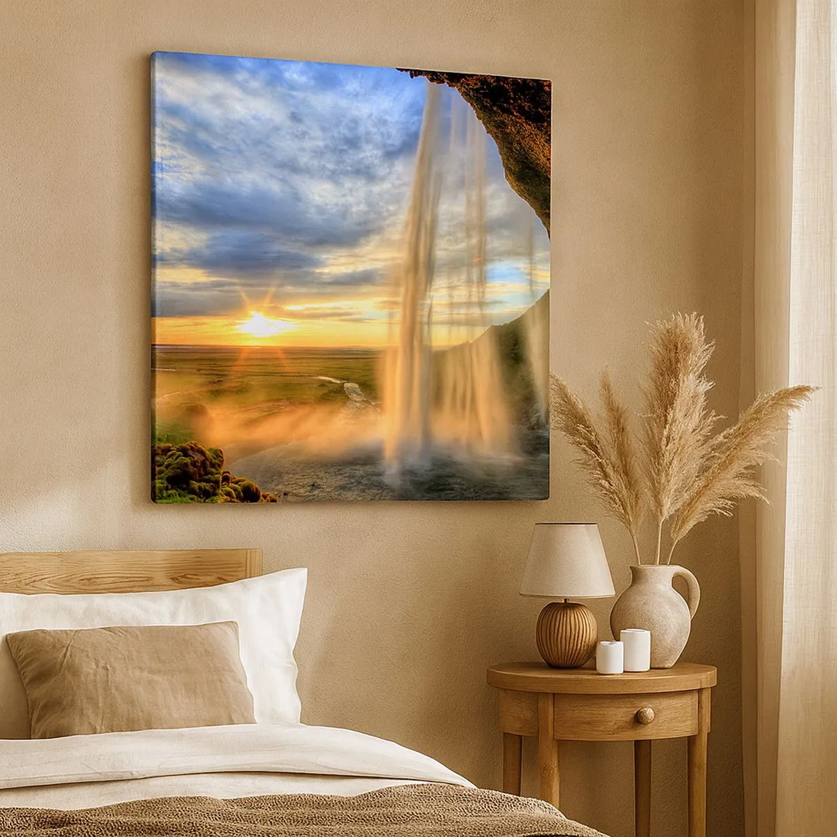 Vászonkép - Cseppfátyol mögötti világ - 30x30 cm