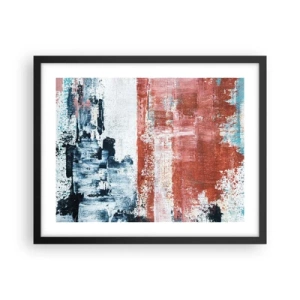 Poszter fehér keretben - Fele-fele absztrakt - 50x40 cm