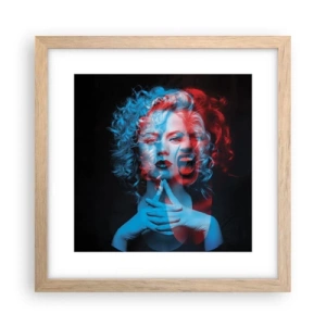 Poszter világos tölgy keretben - Alterego - 30x30 cm