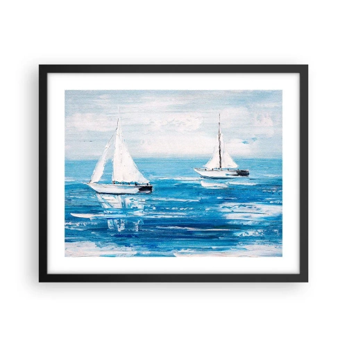 Poszter fehér keretben - Egy barátoddal az oldaladon - 50x40 cm