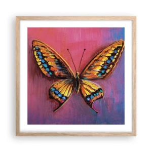 Poszter világos tölgy keretben - A természet gyöngye - 50x50 cm