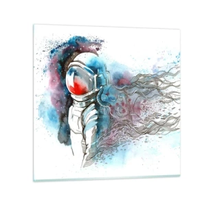 Üveg kép - Egy az egyben az űrrel - 40x40 cm