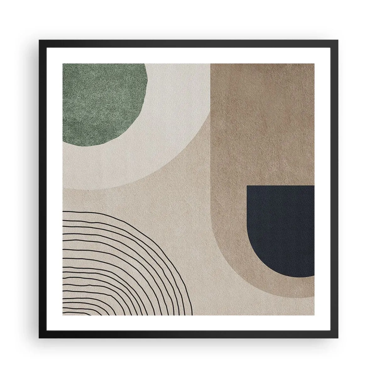 Poszter fehér keretben - Egy ovális szelídsége - 60x60 cm