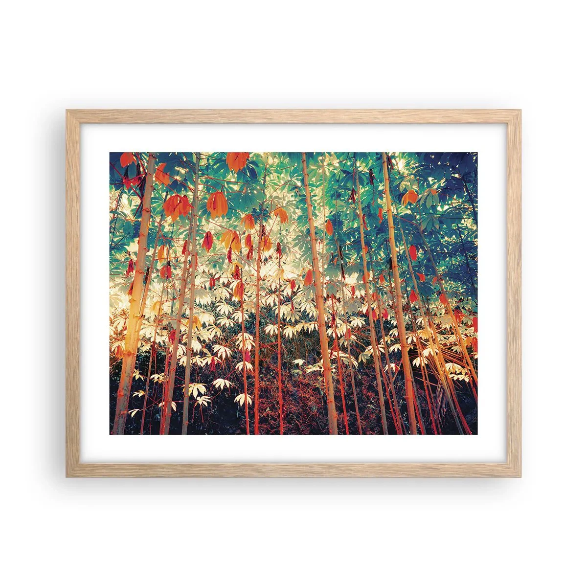 Poszter világos tölgy keretben - A levelek titkos élete - 50x40 cm