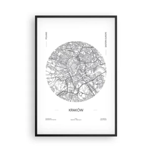 Poszter fehér keretben - Krakkó anatómiája - 61x91 cm