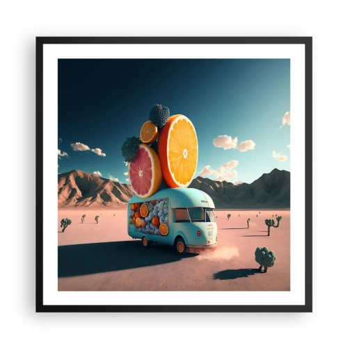 Poszter fehér keretben - A nyaralás íze - 60x60 cm