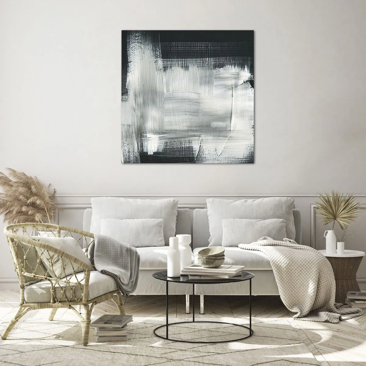 Üveg kép - Függőlegből és vízszintből szőtt - 70x70 cm