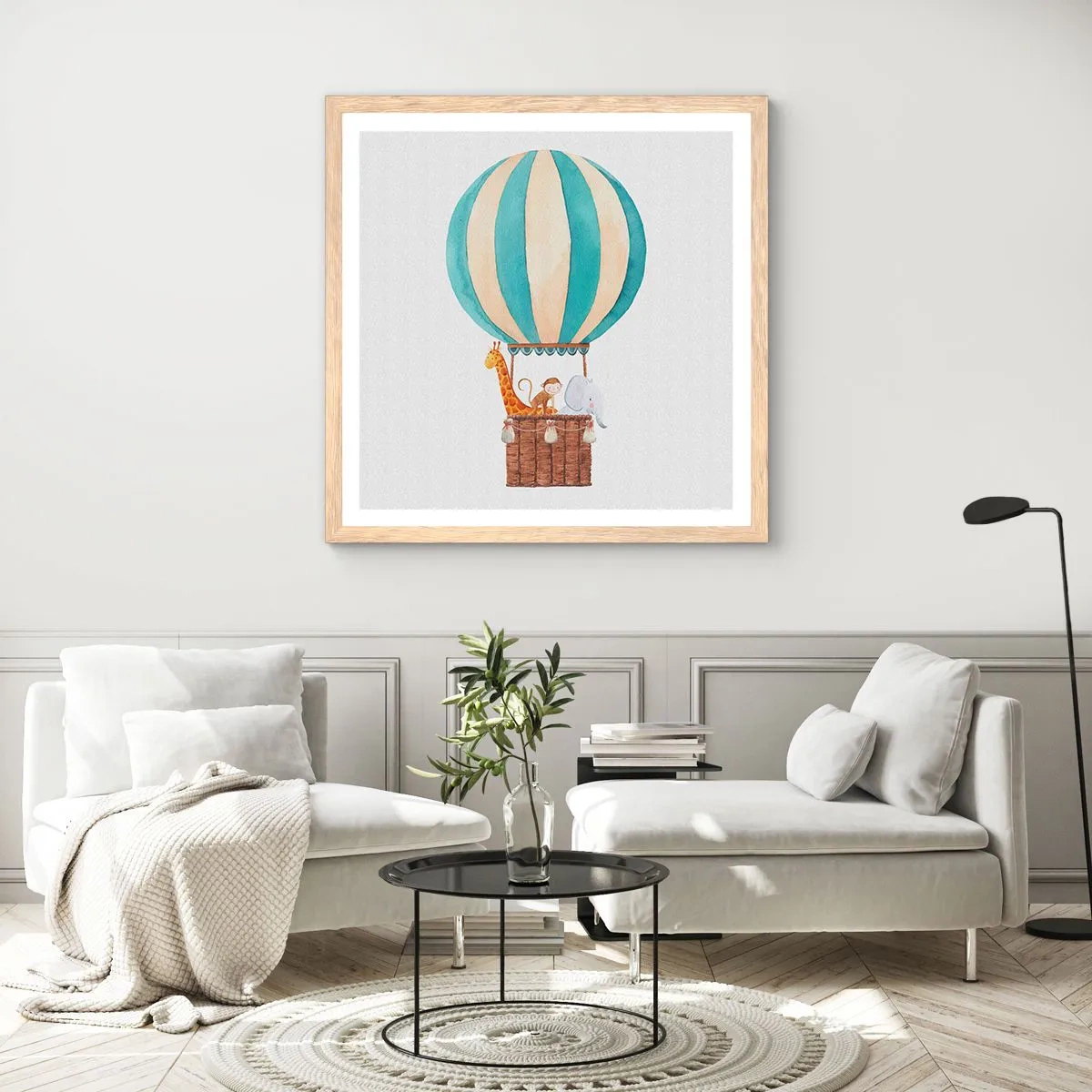 Poszter világos tölgy keretben - Fantasztikus utazás - 50x50 cm