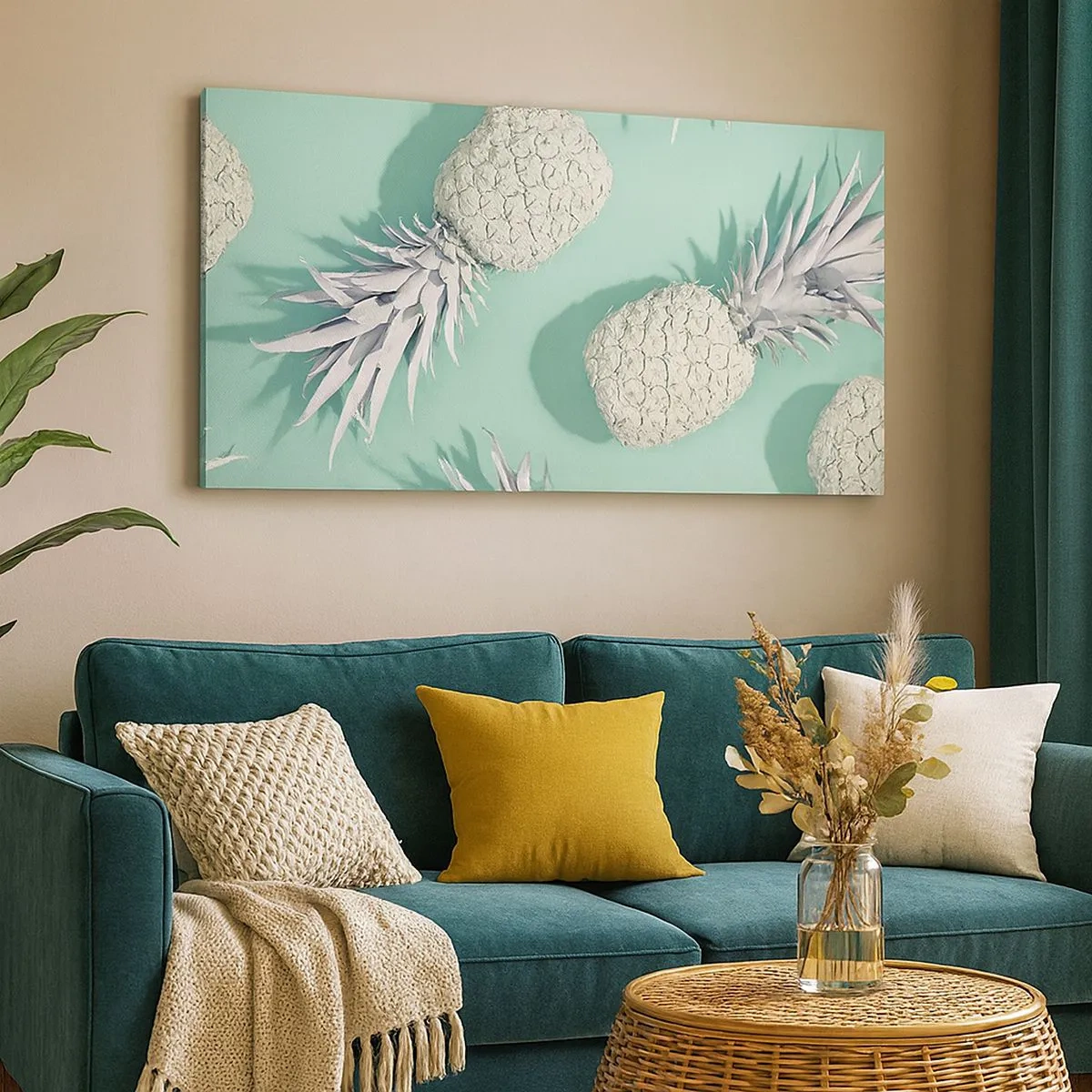 Vászonkép - jól megy a mentával - 100x40 cm